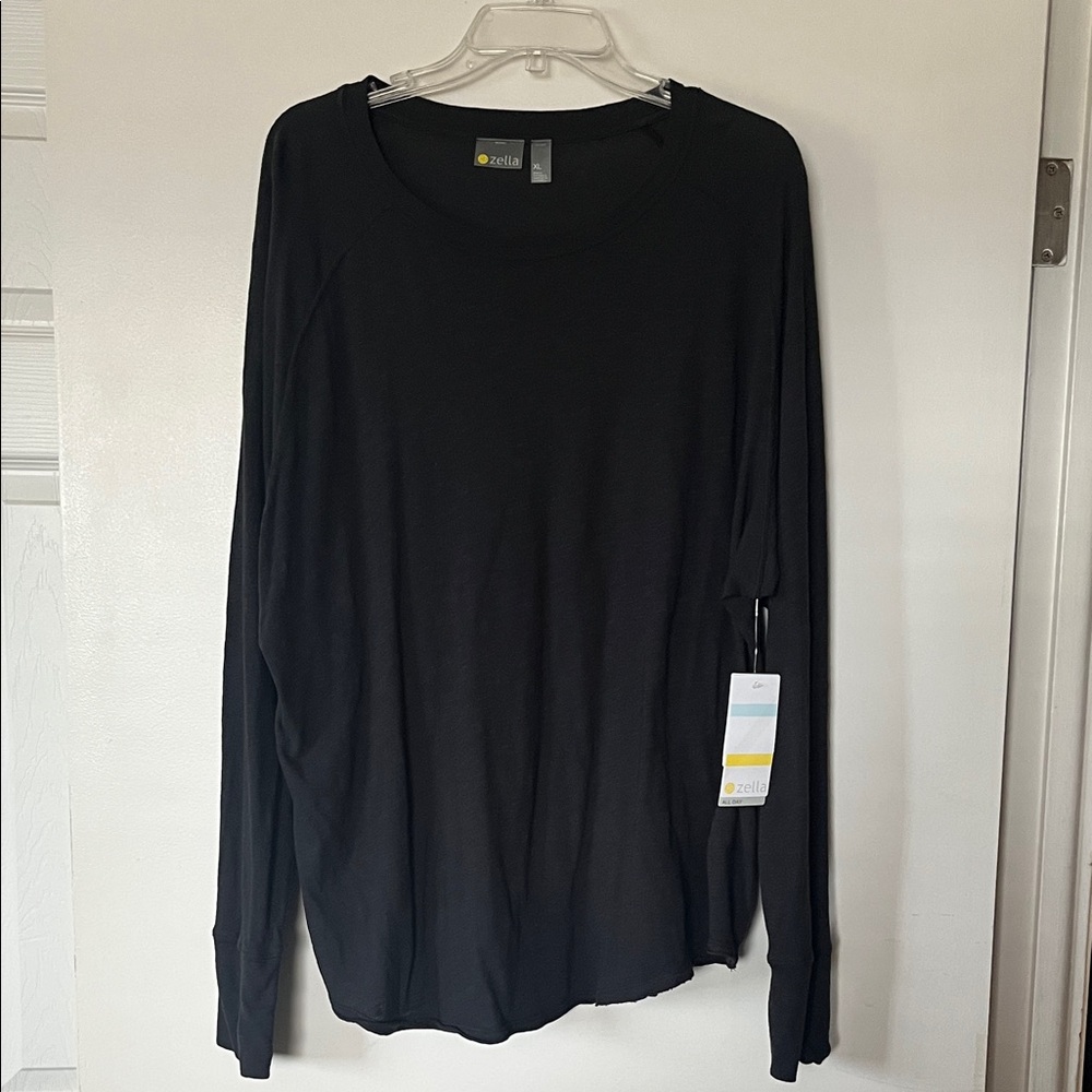 Zella Womens Classic Black Long Sleeve Tee
